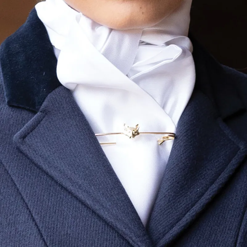 Equetech Traditional Fox Head Stock Pin in Gold-1